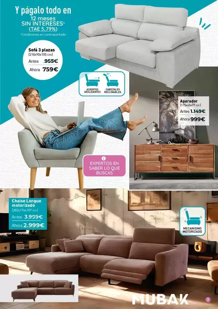 Catálogo de Sofás y Descanso Mubak: ¡Ni tan mal! 2 de abril al 30 de junio 2025 - Página 3
