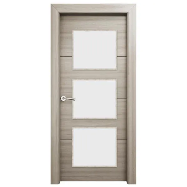 Puerta de Interior acristalada Vali roble gris derecha 72,5 cm