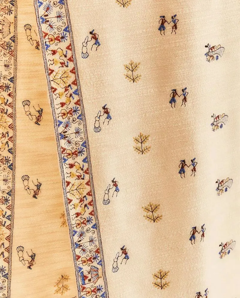 MANTA ALGODÓN BORDADOS