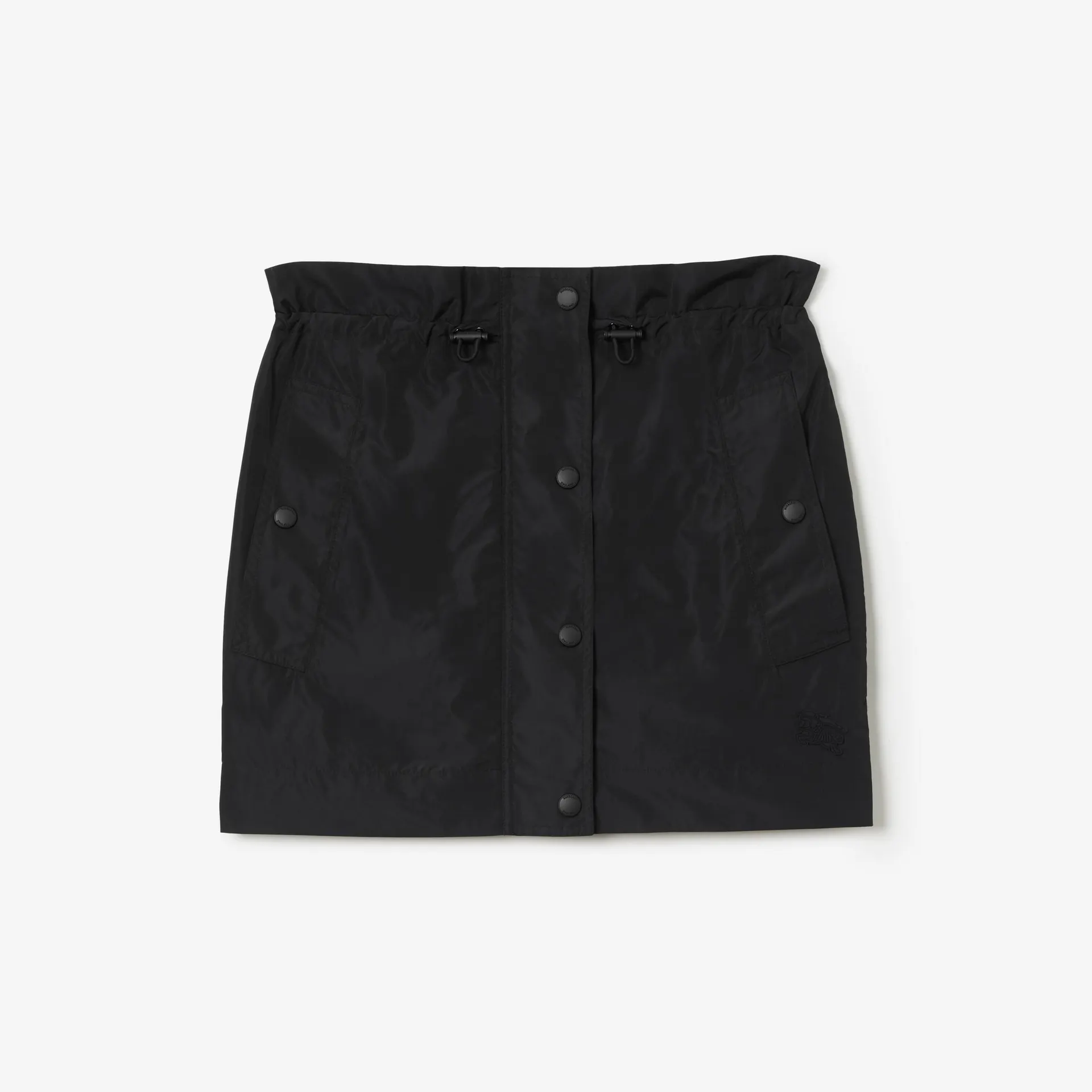 Minifalda en tafetán con botones a presión