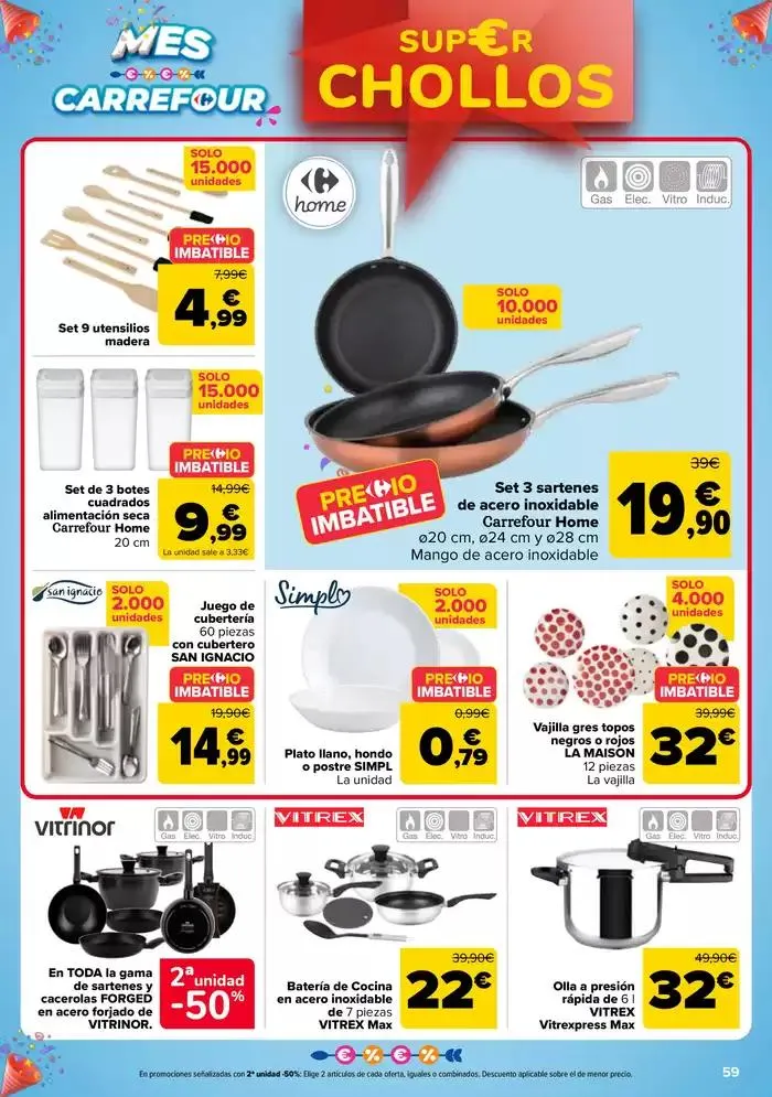 Catálogo de 50% QUE VUELVE + 2ªUD. AL -50% 13 de mayo al 26 de mayo 2025 - Página 59