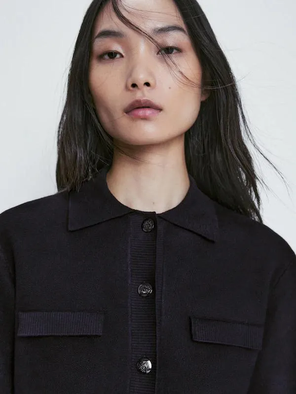 Cárdigan punto manga corta