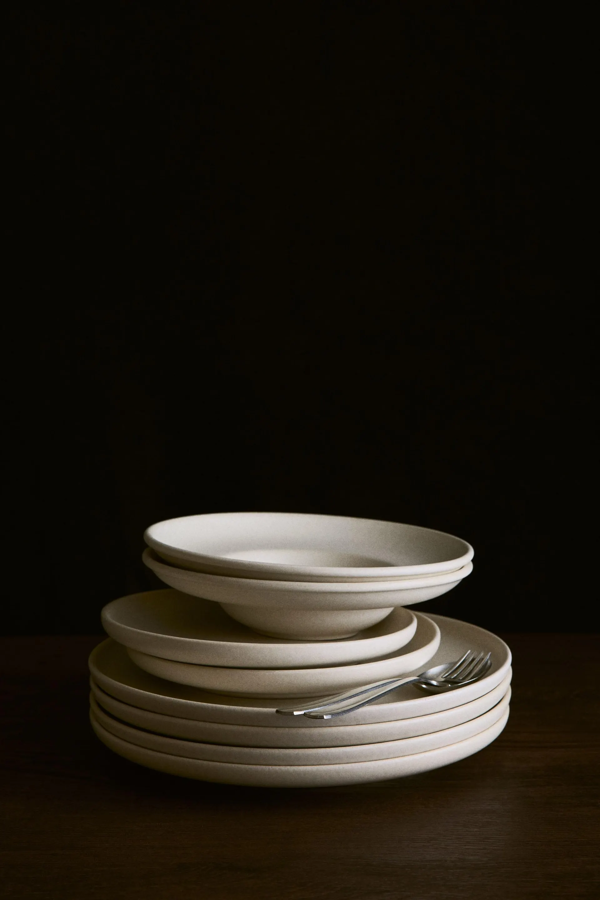 Pack de 2 platos llanos con esmalte reactivo