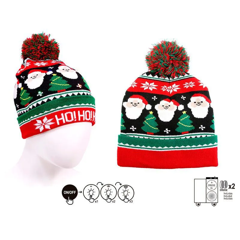 Gorro de navidad santa con luces – Ho! Ho! Ho!