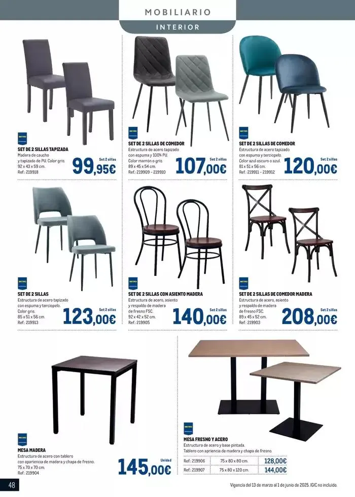 Catálogo de Especial Terrazas Canarias 13 de marzo al 1 de junio 2025 - Página 48