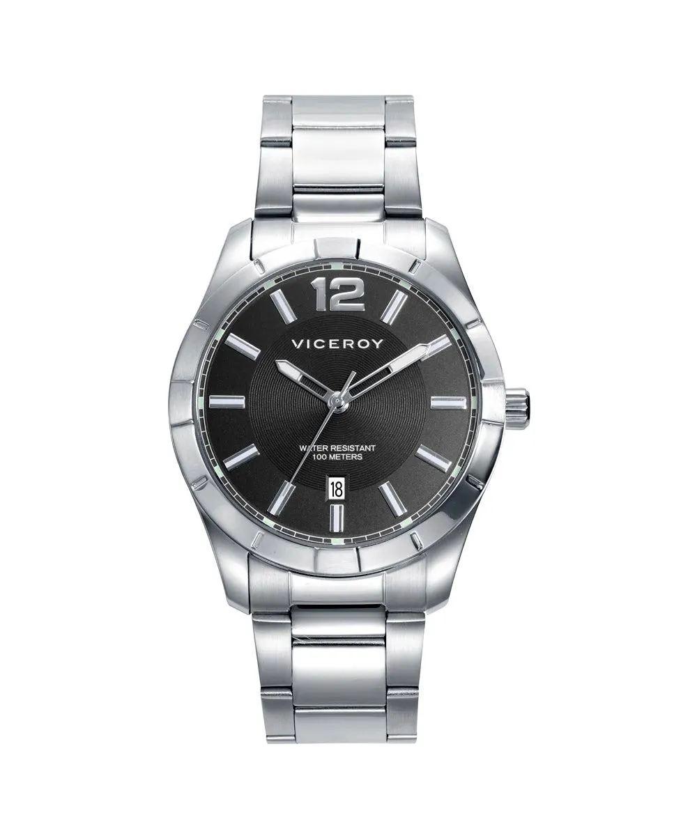 Pack de Hombre Magnum caja y brazalete de acero, y pulsera de piel negra y acero trenzado