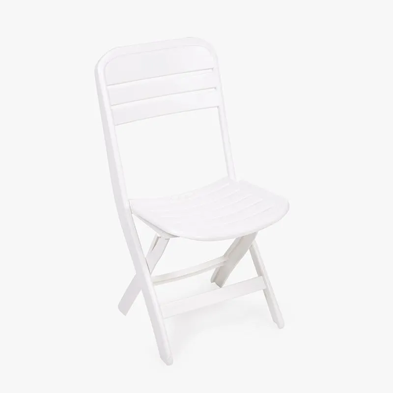 SILLA RESINA BLANCA PLEGABLE