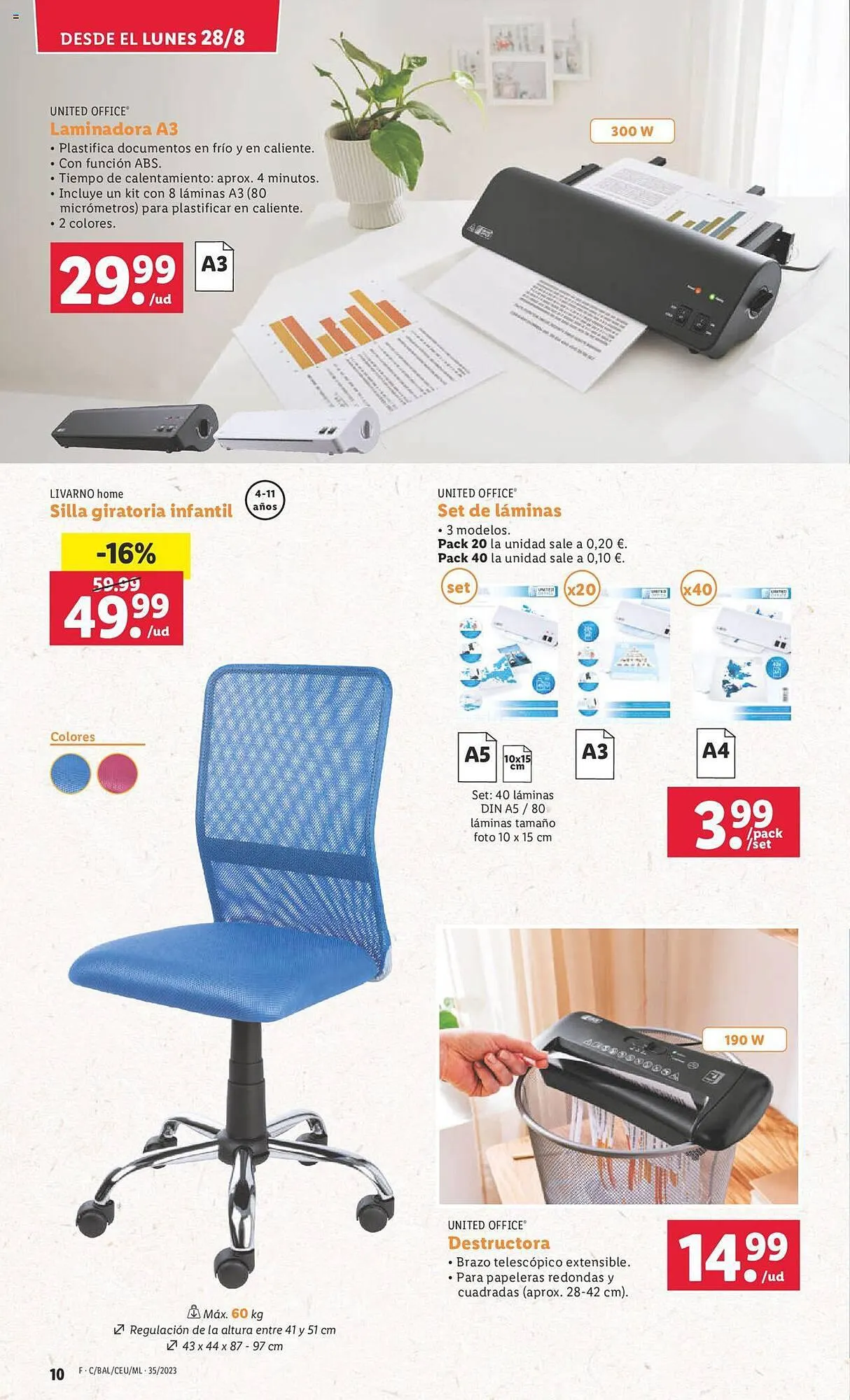 Catálogo de Folleto Lidl 28 de agosto al 3 de septiembre 2023 - Página 36