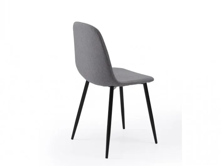 Pack 4 sillas de comedor estilo nórdico tapizado color gris