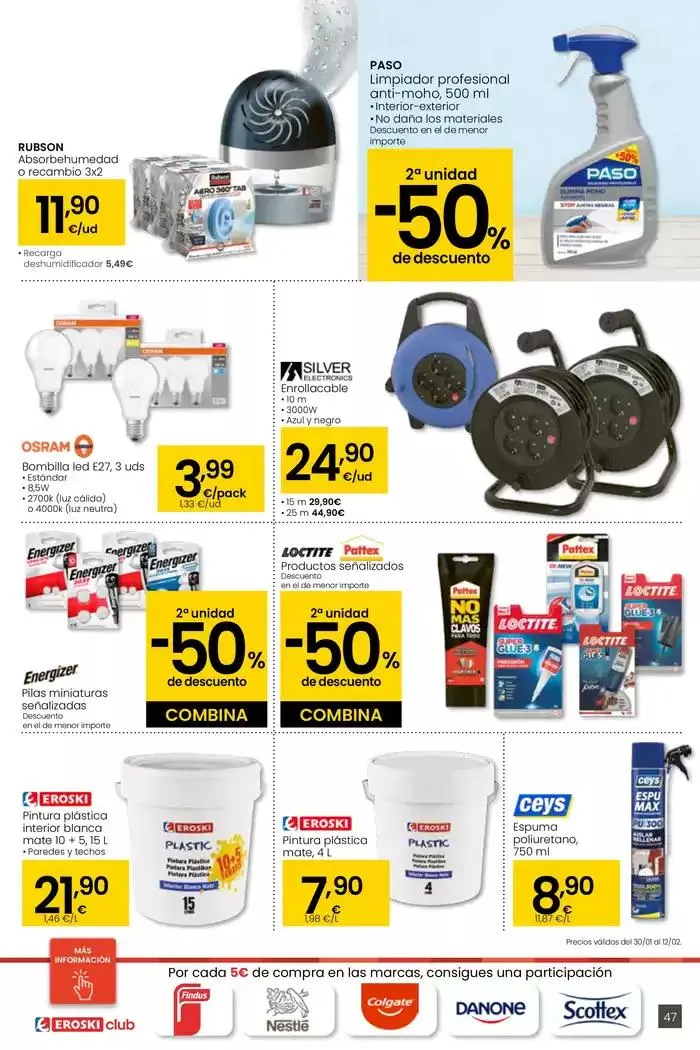 Catálogo de Más de 2000 productos, SIEMPRE A BUEN PRECIO HIPERMERCADOS EROSKI 30 de enero al 11 de febrero 2025 - Página 47