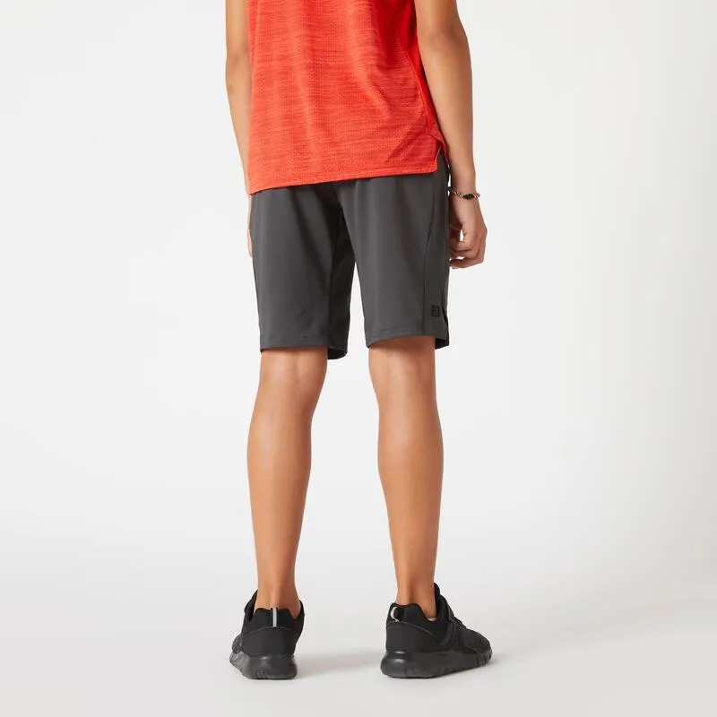 Pantalón Corto 500 Niños Gris Transpirable