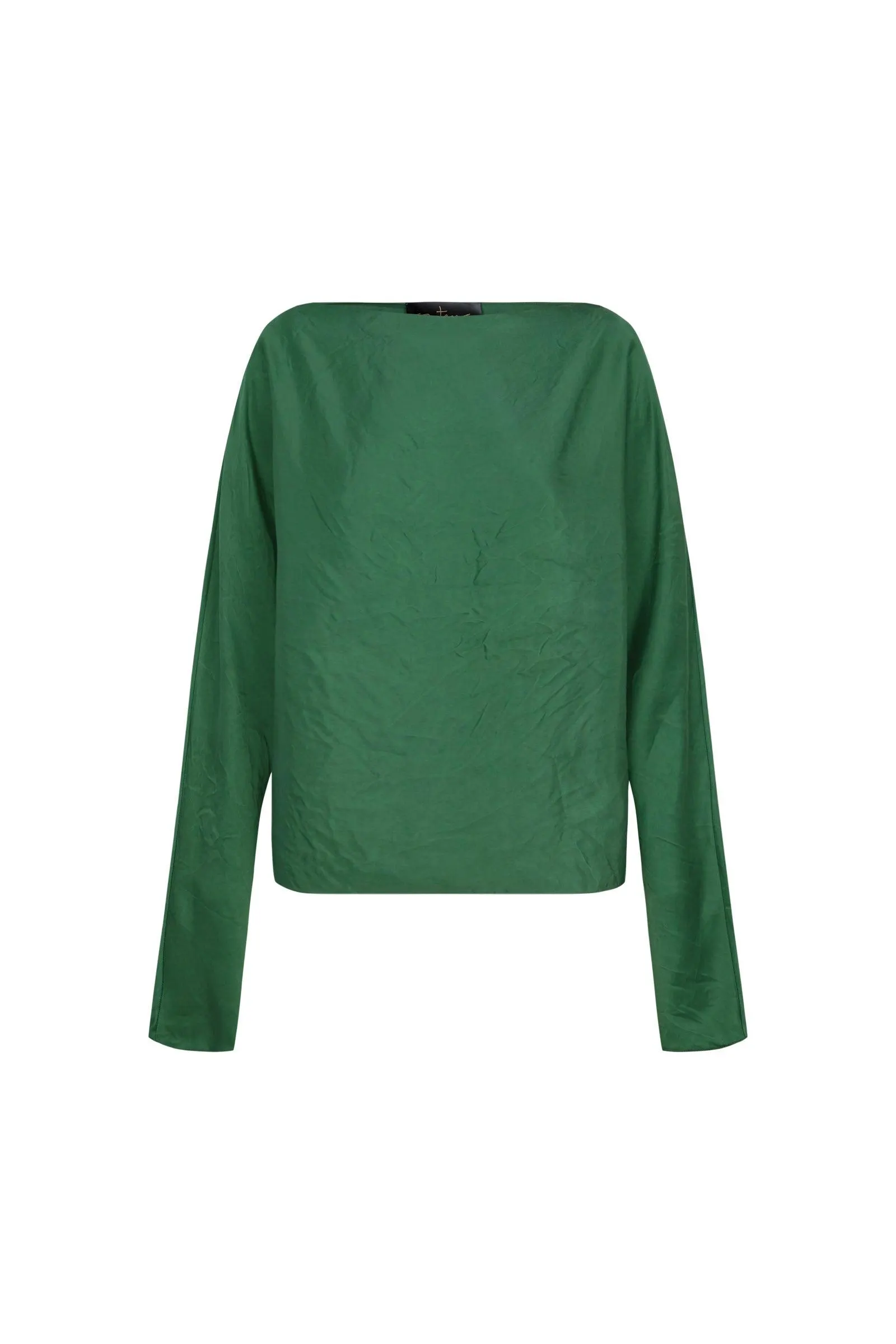 Oona, top en cupro verde esmeralda