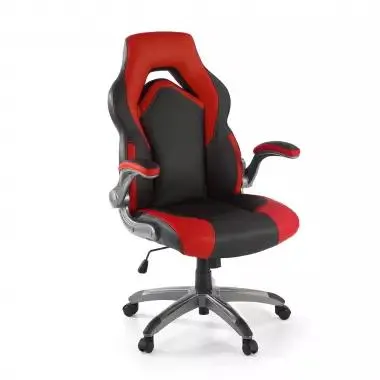 Silla gamer AkOmega brazos abatibles, acolchado - Rojo