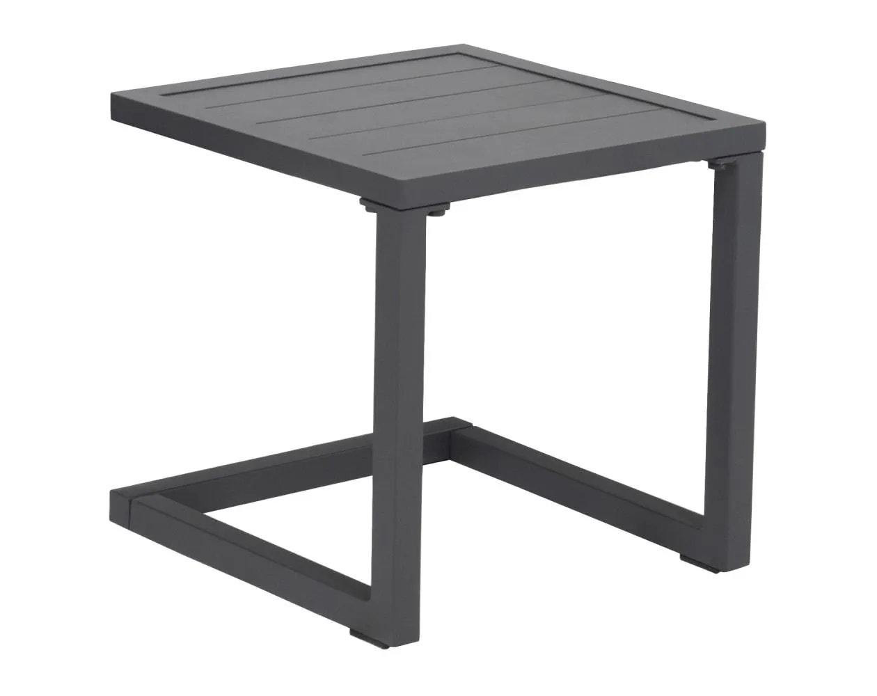 Mesa auxiliar barbados en aluminio gris antracita