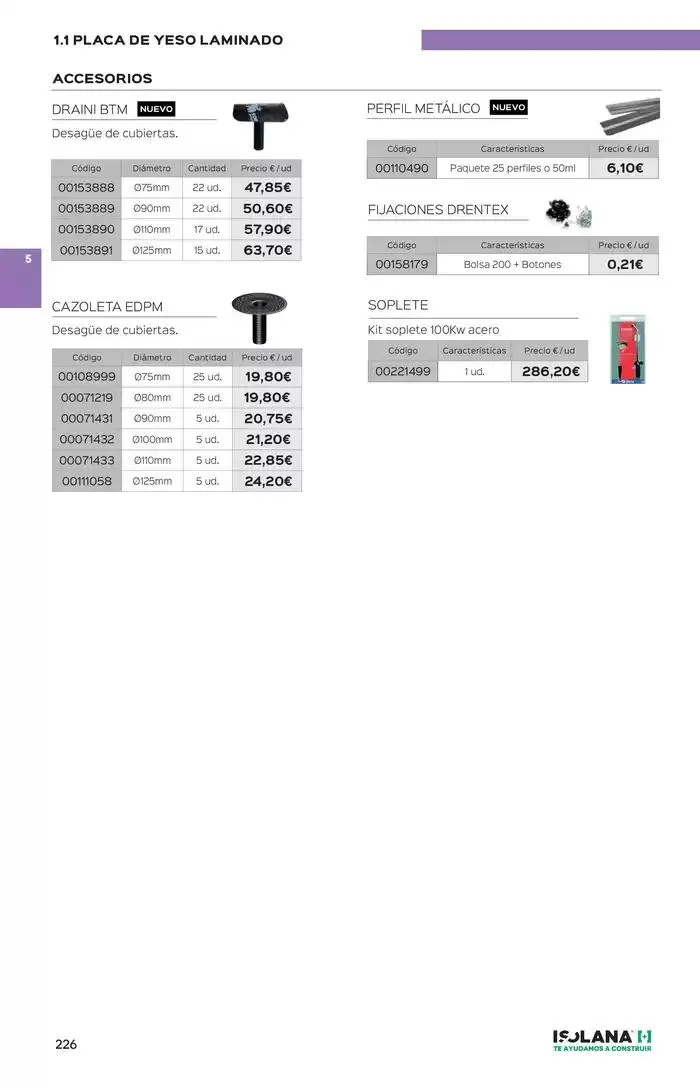 Catálogo de IMPERMEABILIZACIÓN – TARIFA ISOLANA 2025 2 de enero al 31 de marzo 2025 - Página 7