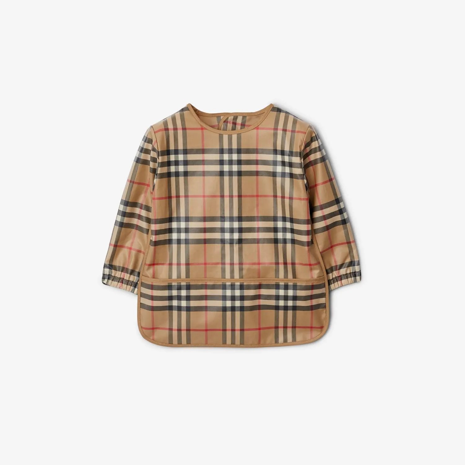 Babero en algodón a cuadros