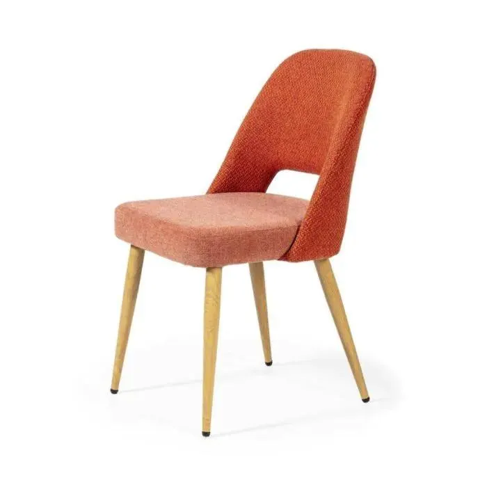 Silla de Comedor Tapizada con Patas de Metal DC-624