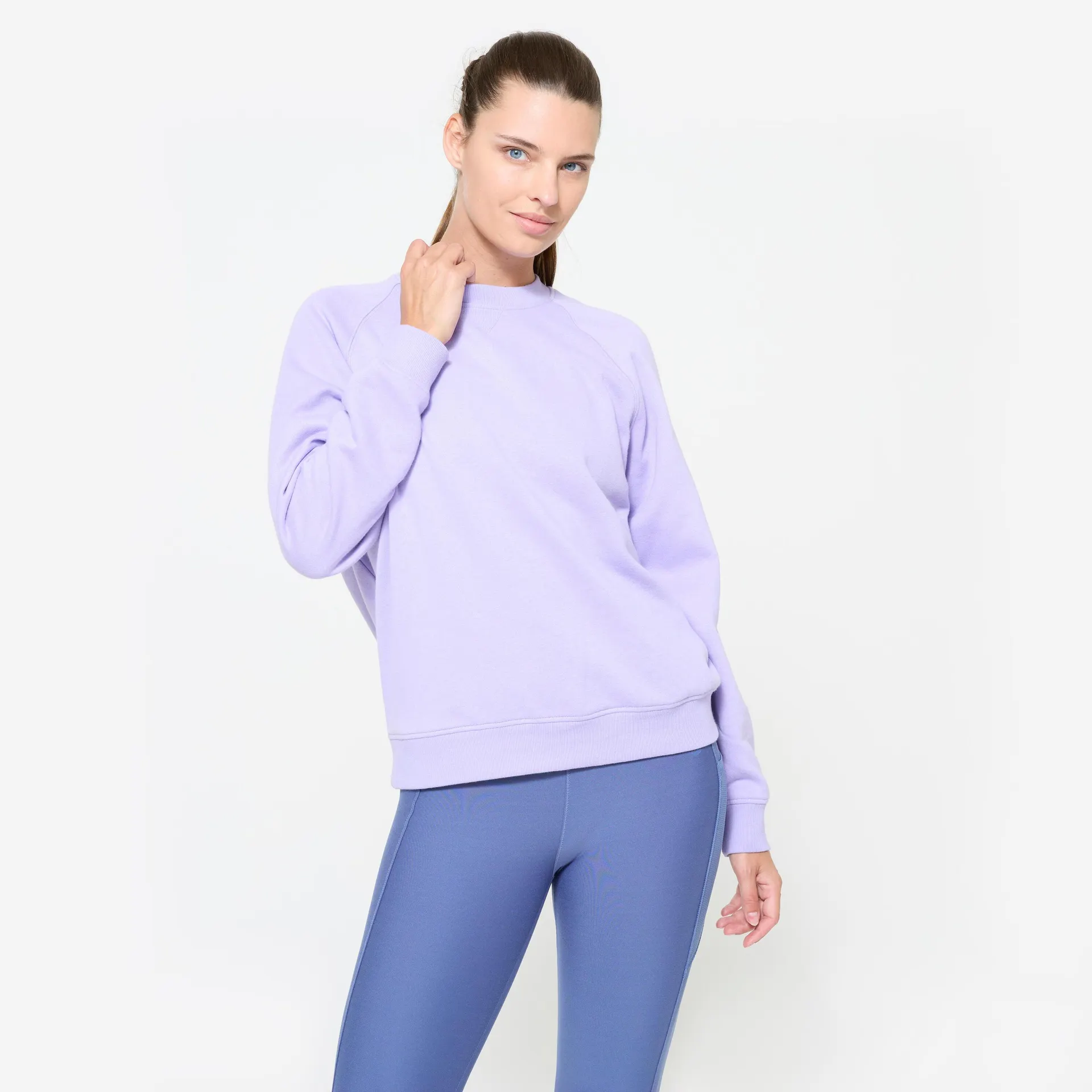 Sudadera Fitness Mujer Lavanda Muletón
