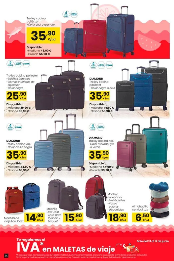 Catálogo de Vive el verano HIPERMERCADOS EROSKI 13 de junio al 10 de julio 2024 - Página 14