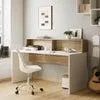 Mesa de escritorio Merak blanco roble de 160 x 102,1 x 67,2 cm