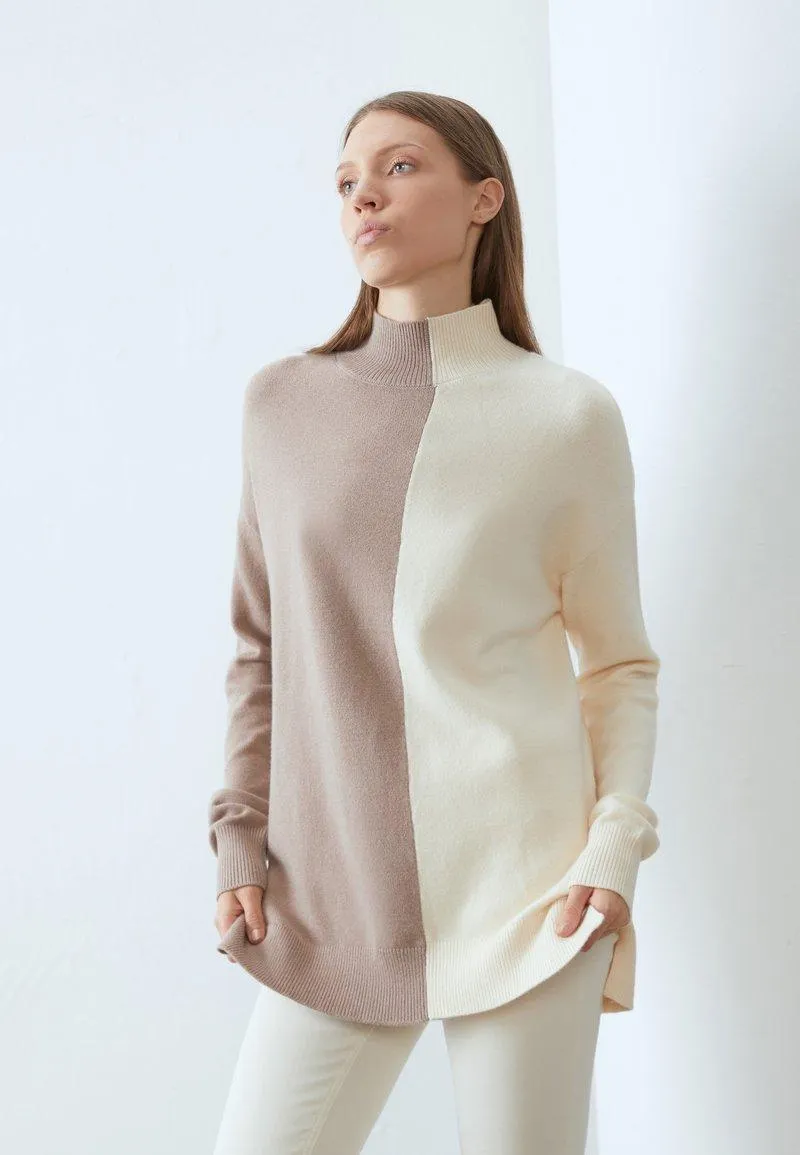 Jersey de punto - off-white/taupe