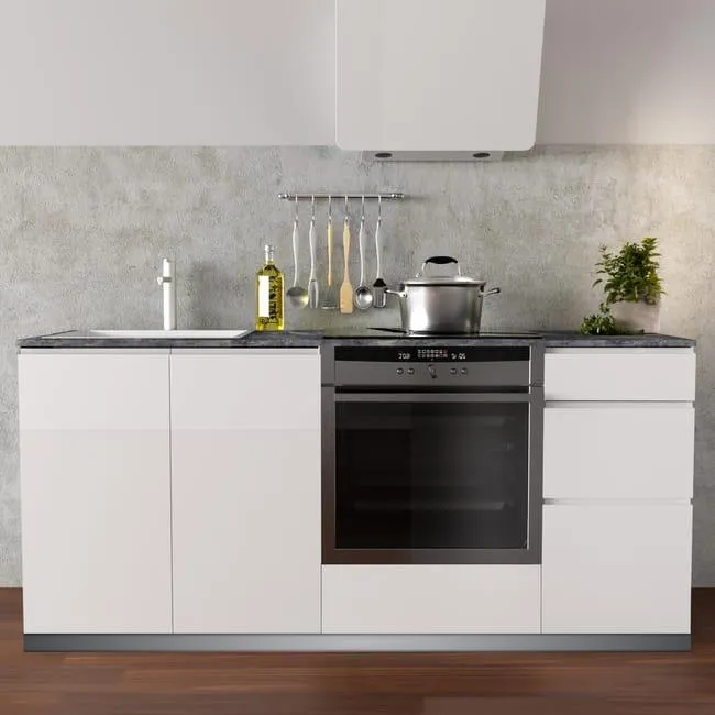 Cocina en kit DELINEA id TOKIO blanco brillo 1.80 m