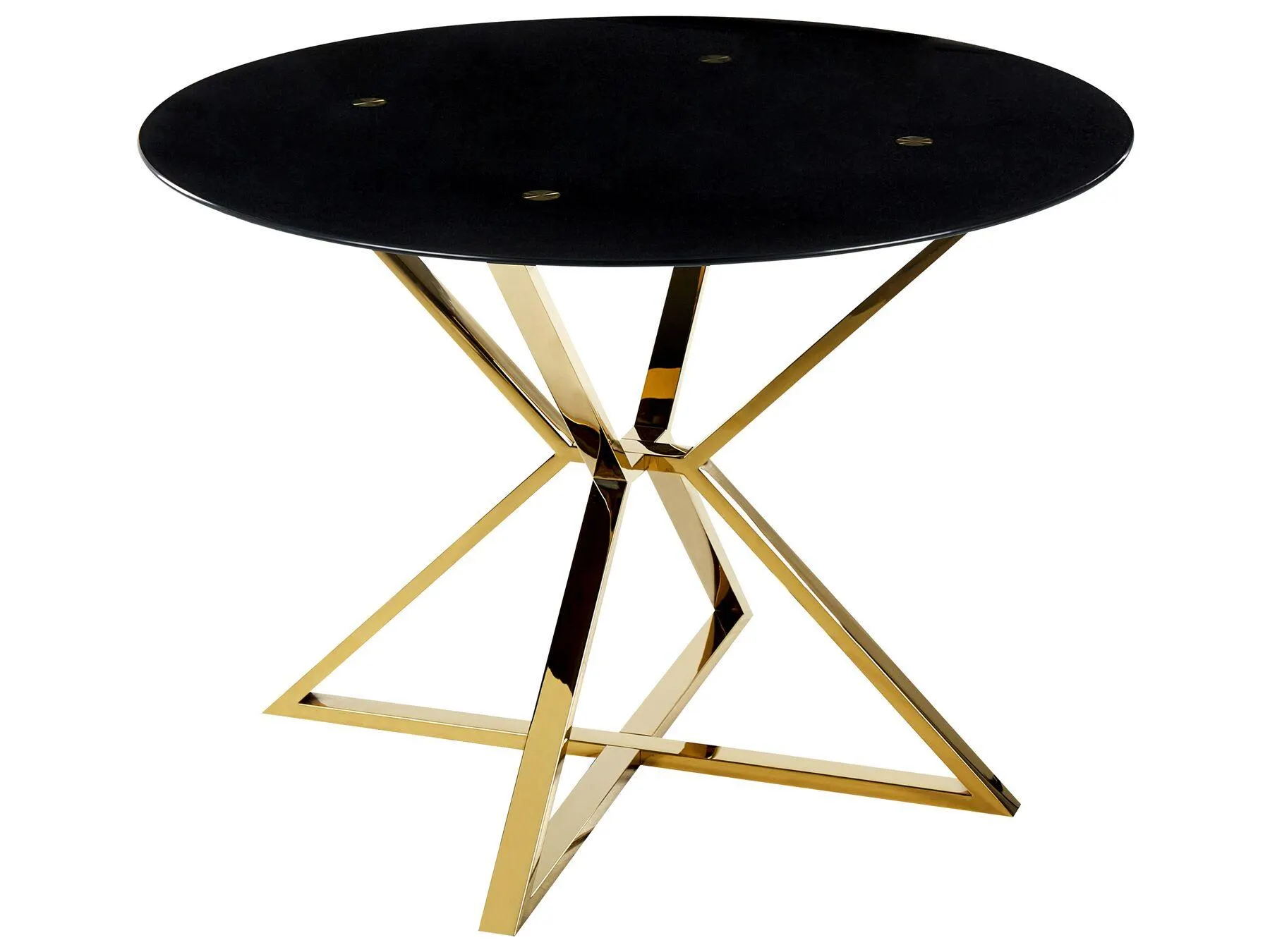 Mesa de comedor BOSCO Negro 105 cm 105 cm Vidrio templado