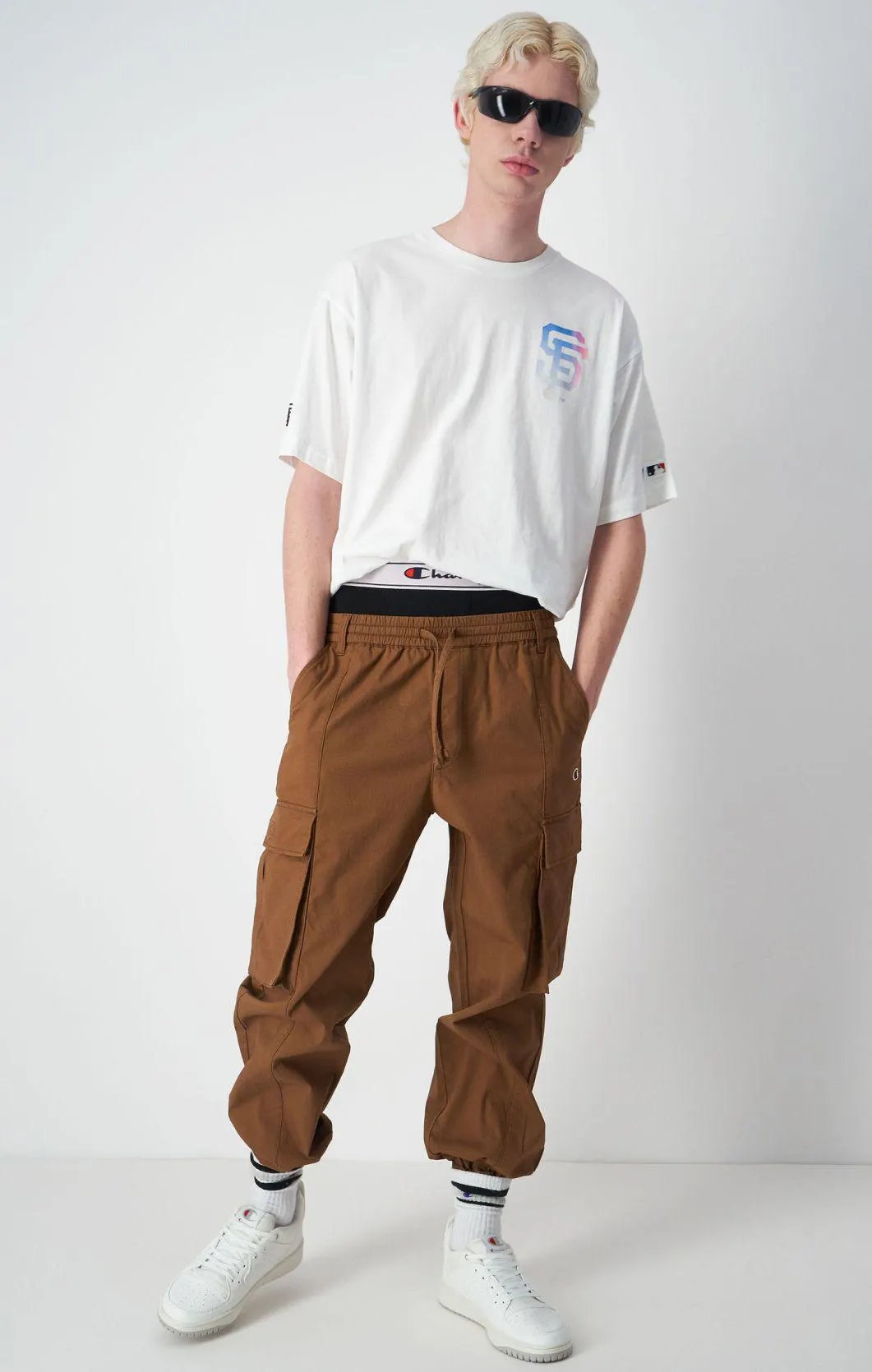 Brown Pantalón cargo de algodón antidesgarros