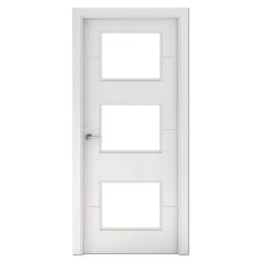 Puerta acristalada Capri blanco derecha 203x72,5 cm