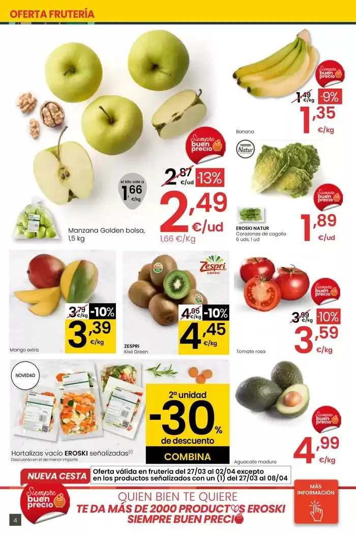 Catálogo de Precio más bajo HIPERMERCADOS EROSKI 27 de marzo al 8 de abril 2025 - Página 4