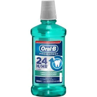 ORAL B Pro-Expert enjuague bucal Limpieza Profunda menta suave frasco 500 ml