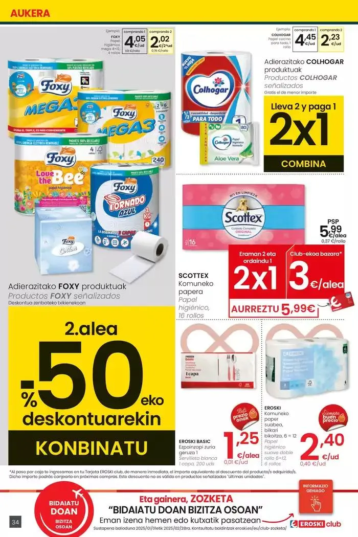 Catálogo de 2000 produktu baino gehiago, BETI PREZIO ONEAN HIPERMERKATUAK EROSKI 13 de febrero al 25 de febrero 2025 - Página 34
