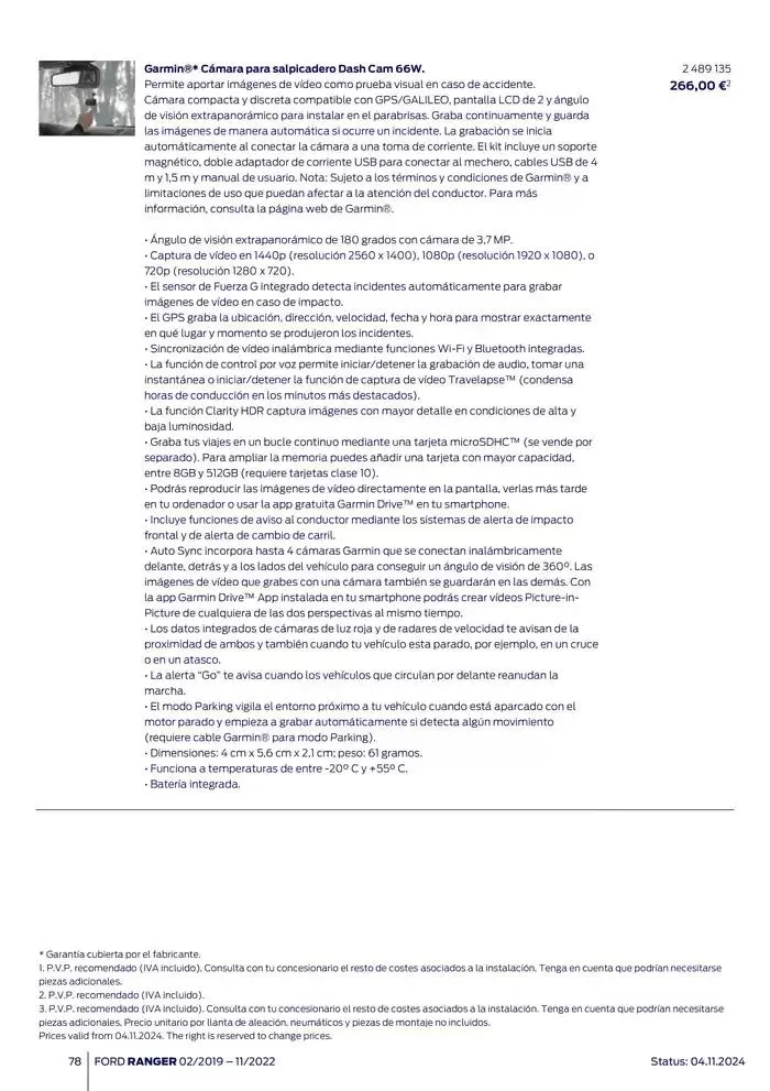 Catálogo de Ford de accesorios Ford Ranger 13 de noviembre al 13 de noviembre 2025 - Página 78