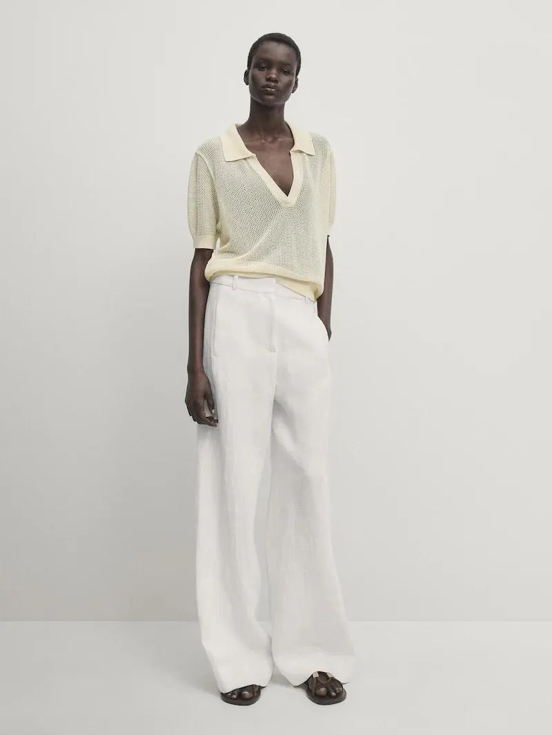 Polo rejilla manga corta