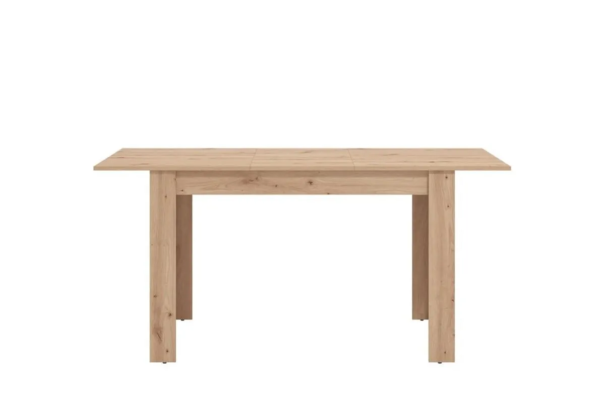 PACK Mesa HAMAR Roble + 4 Sillas NORDIC Blancas diseño