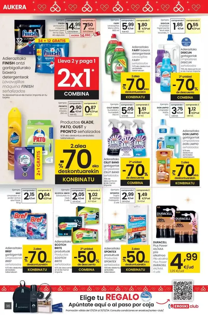 Catálogo de Gabonetako eskaintza handi SUPERMERKATUAK EROSKI CENTER 28 de noviembre al 17 de diciembre 2024 - Página 36