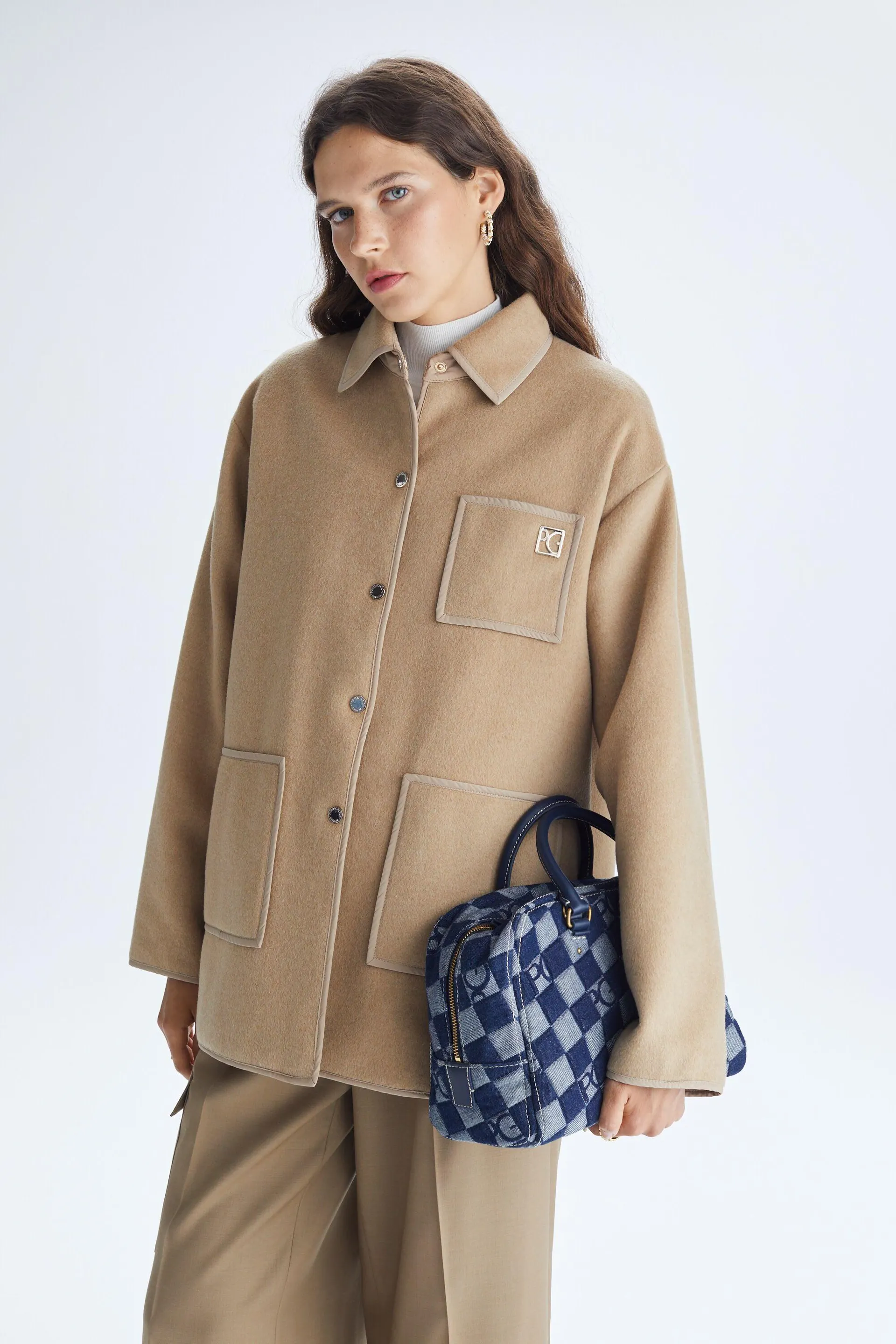 Chaquetón reversible paño y nylon