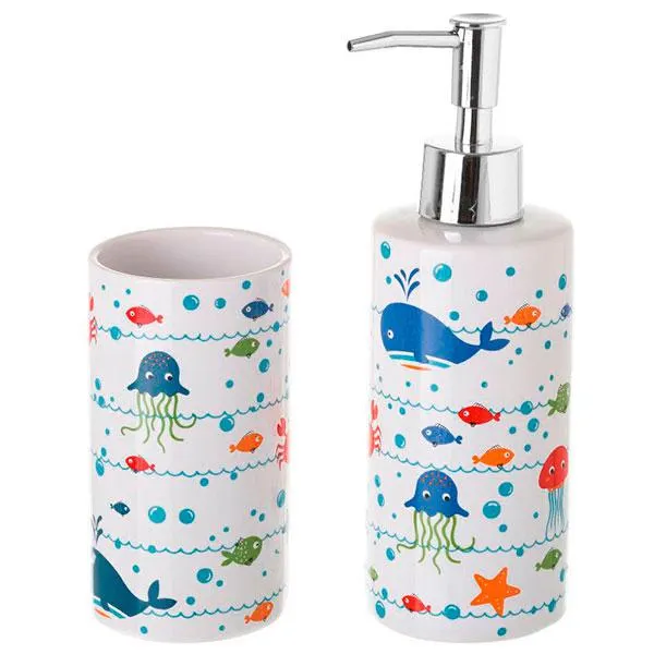 SET BAÑO AQUARIO CERAMICA 6,50X6,50X19CM