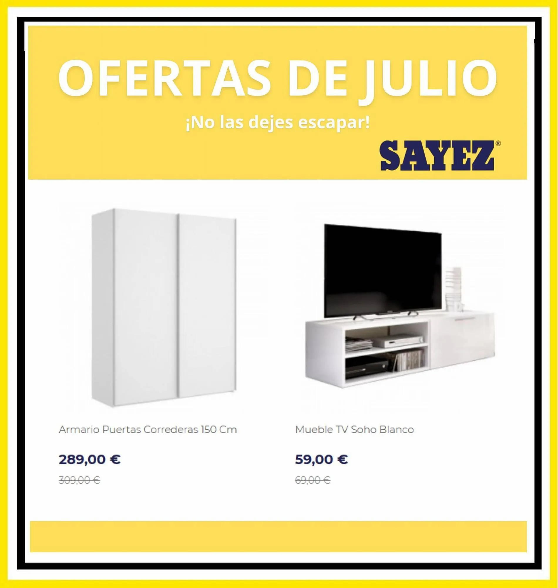 Catálogo de Folleto Muebles Sayez 9 de julio al 31 de julio 2023 - Página 2
