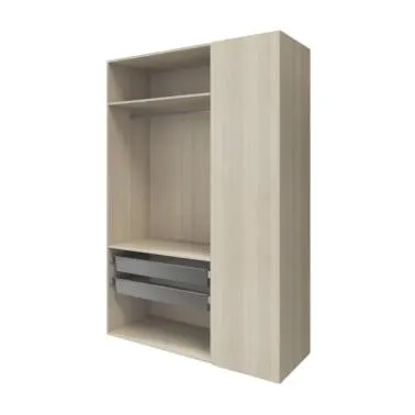 Armario completo Homny 3 columnas y puertas roble 1,5 m