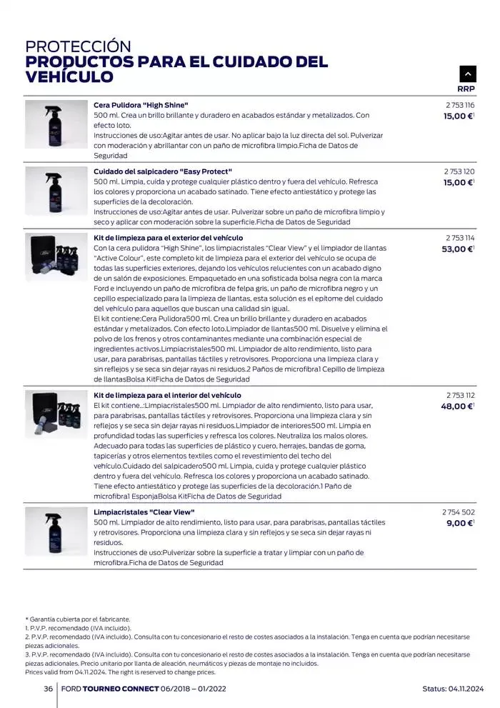 Catálogo de Ford de accesorios Tourneo Connect 13 de noviembre al 13 de noviembre 2025 - Página 36