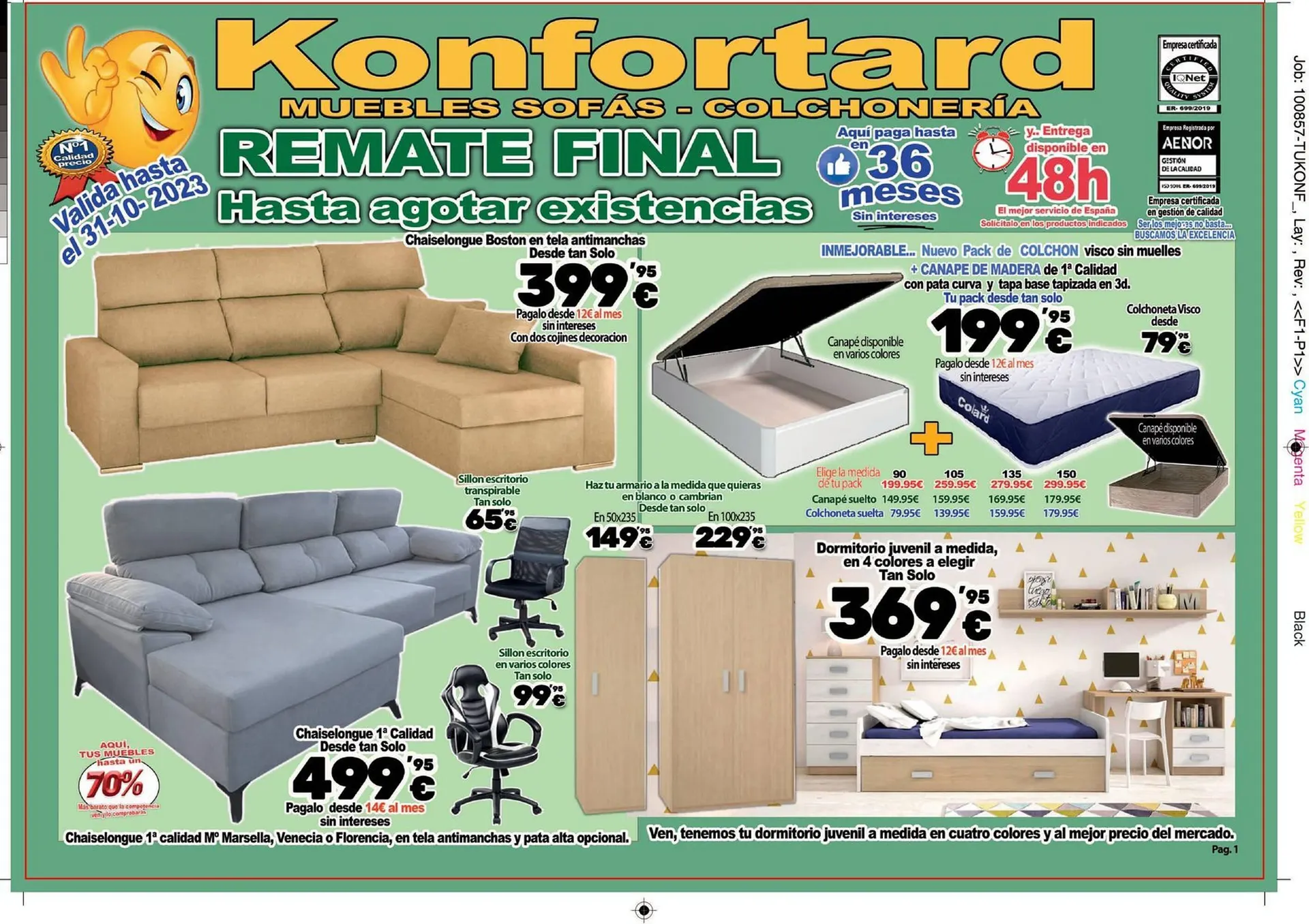 Catálogo de Folleto Konfortard 1 de septiembre al 31 de octubre 2023 - Página 1