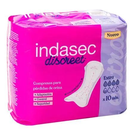 Compresas de incontinencia Indasec discreet 10 uds extra