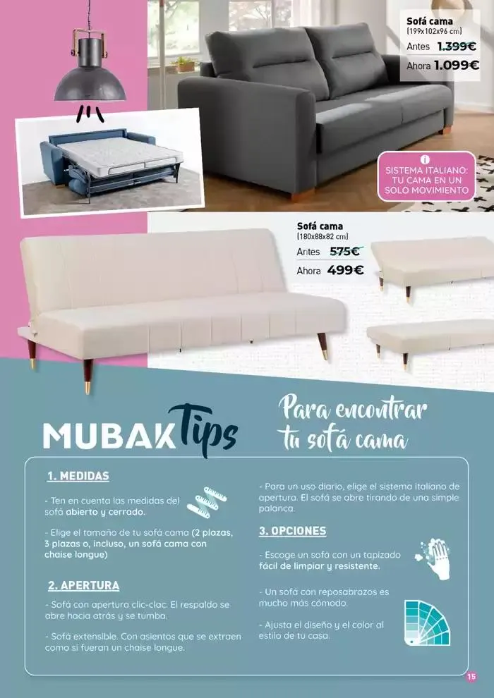 Catálogo de Sofás y Descanso Mubak: ¡Ni tan mal! 2 de abril al 30 de junio 2025 - Página 15