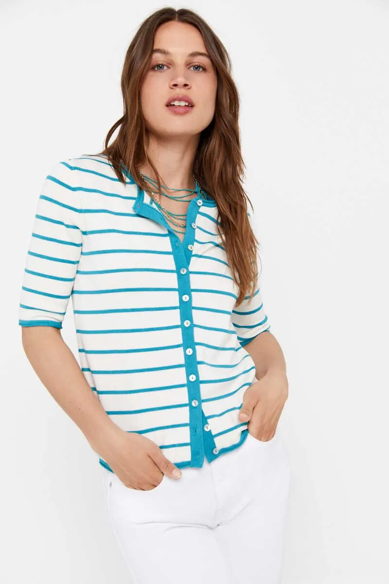 Chaqueta de punto manga corta