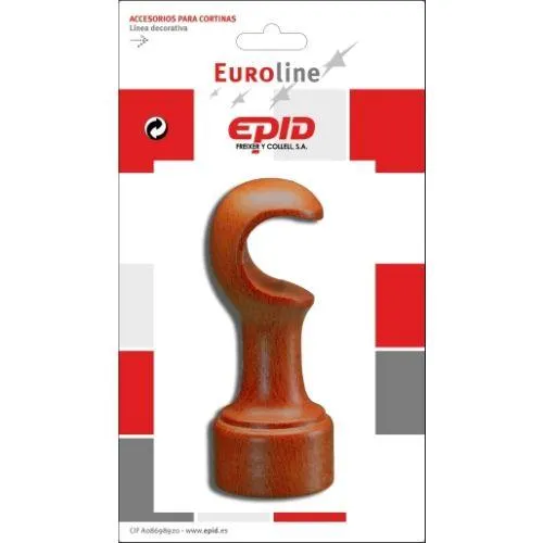 Soporte barra cortina frontal 29mm avellana madera epid 02294004