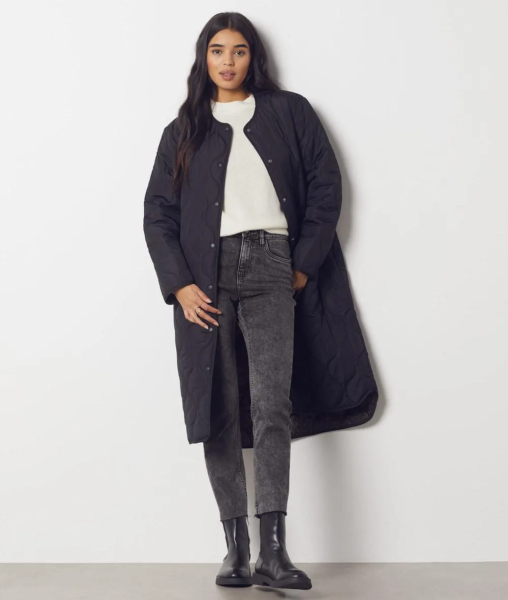 Abrigo largo acolchado