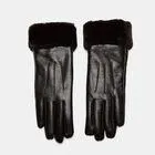 Guantes con detalle de pelo sintético