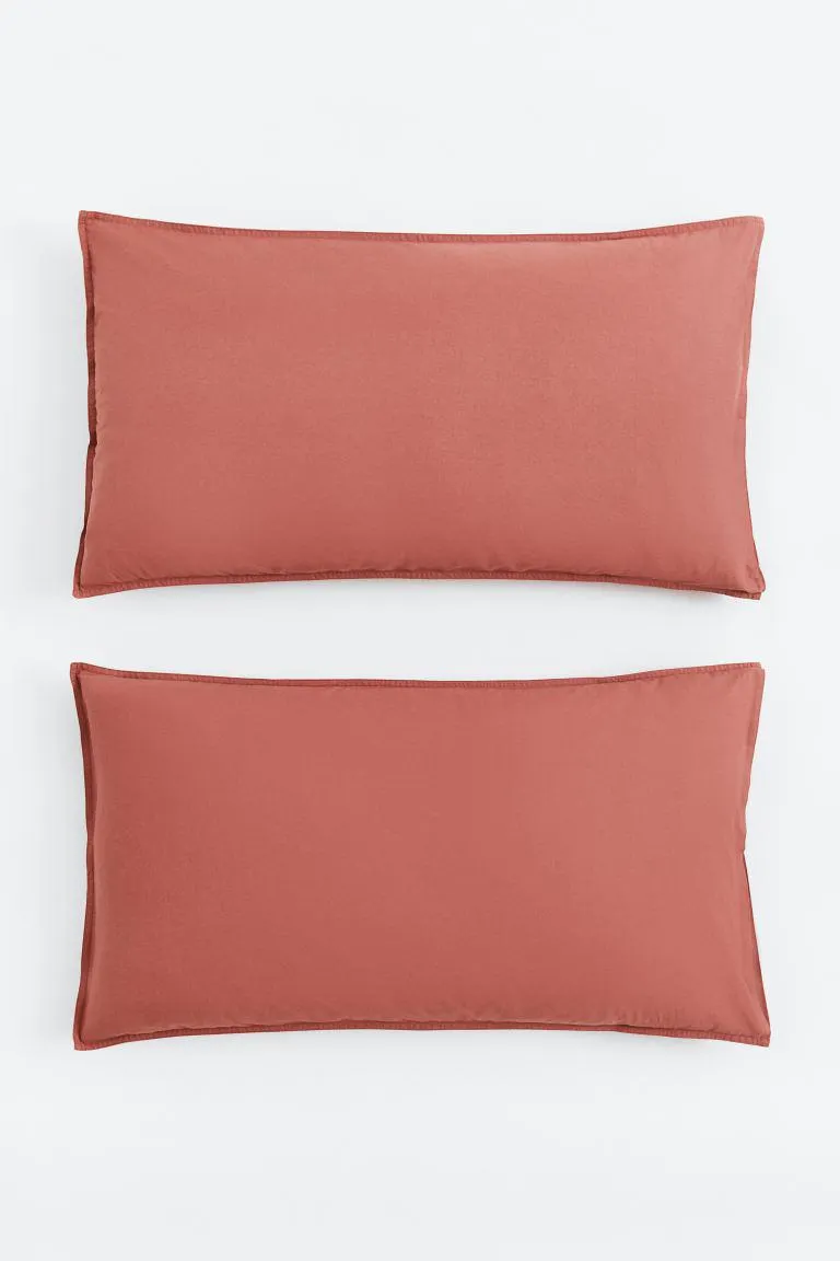 Pack de 2 fundas de almohada de algodón