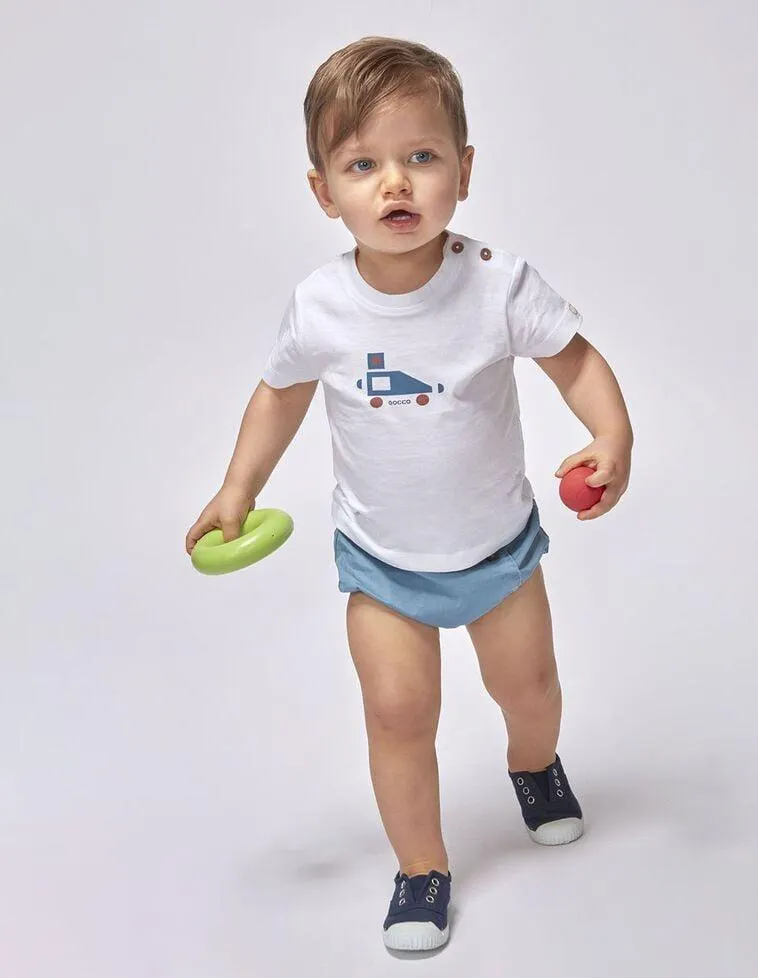 Camiseta estampada blanco